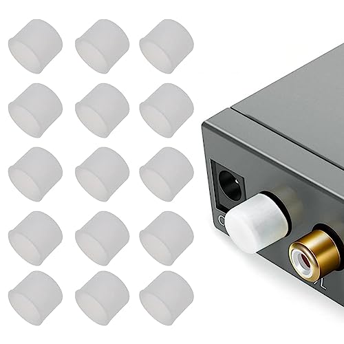 TMRBBesty Silikon Staubschutz RCA Port Abdeckung, 15 Stück für Audio Schnittstellen wie Desktops, Verstärker, DVDs, Fernseher uvm.