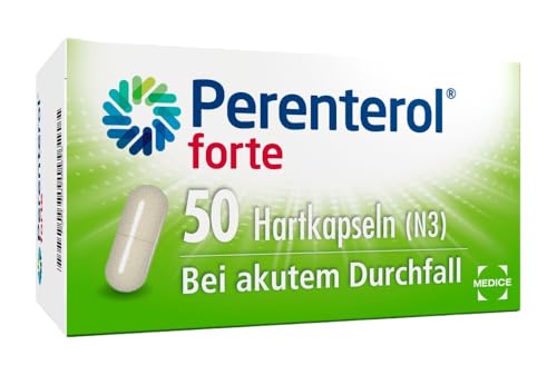 Perenterol forte 250 mg 50 Kapseln bei akutem Durchfall & zur Vorbeugung -entzündungshemmend & verhindert übermäßigen Flüssigkeitsverlust