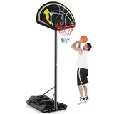 COSTWAY Basketballkorb Outdoor, Basketballständer 130-305 cm höhenverstellbar, Basketballkorb mit Ständer, 2 Rädern & 2 Netzen, Mobile Korbanlage Basketballanlage für Kinder, Erwachsene