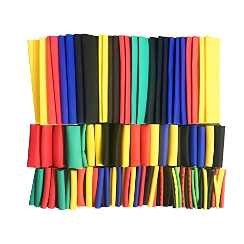 Schrumpfschlauch 164 teile/satz Polyolefin Crimpen verschiedene Hitze Schrumpfschlauch Draht Kabel isolierte Sleeving Tubing Set 2: 1 Polyolefin Schrumpfschlauch