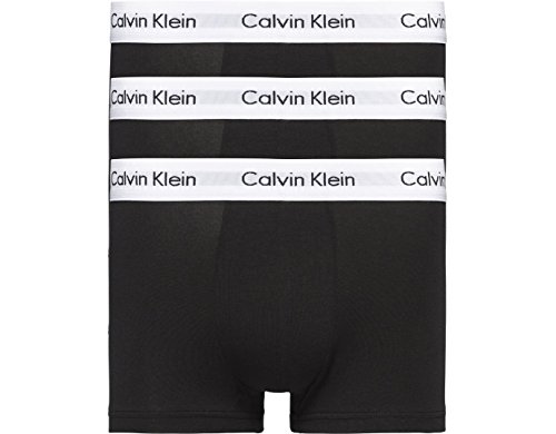 Calvin Klein Herren Boxershorts Low Rise TRUNK, 3er Pack U2664G, Ohne Eingriff, Mehrfarbig ( Schwarz (001 Black) ) - Large