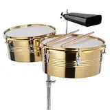 Drfeify Black Metal 7-Zoll-Kuhbell-Rinder-Percussion-Instrument für Salsa-Spieler Eisen Schwarz (7 Zoll)