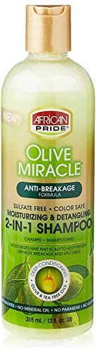 African Pride Olive Miracle Anti-Breakage 2 in 1 Shampoo and Conditioner 355 ml/12 fl.oz