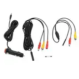REARMASTER RCA Video Kabel & Stromkabel für Rückfahrkamera und Monitor, KFZ-Zigarettenanzünder mit 12V