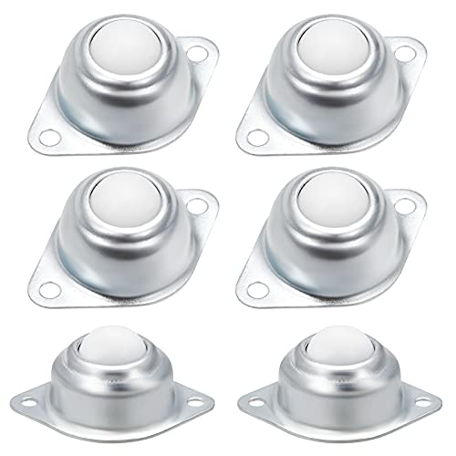 6 Stück Kugelrollen Für Möbel Kugelrollen Möbelrollen Lenkrollen Flach Ball Roller Bearing Möbelrollen für Auf Möbeln Gepäck Und Förderbändern Montierte Wälzlager