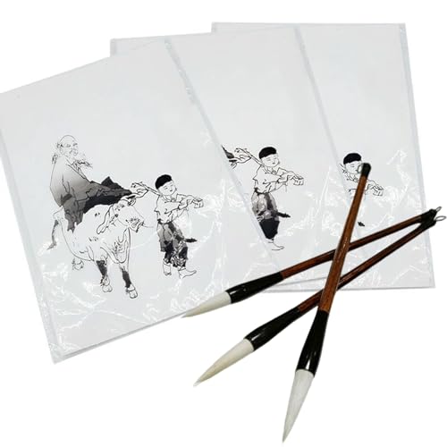 90 Blatt Chinesisches Kalligraphie-Reispapier, Reispapier, Reispapierbögen, Kalligraphiepapier, Druckherstellung, Kalligraphie-Reispapier, chinesische Tuschemalerei, Sumi-Zeichenpapier, Praxis