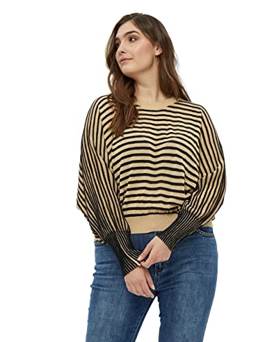 Peppercorn Mathilda Balloon Ärmel Pullover | Pullover Damen In Schwarz | Frühling Pulli Damen | Größe M