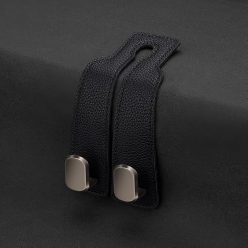 LXWUVIDD Doppelhaken Autositze für Mercedes-Benz GLA (H247) 2019-2025, Auto Handtasche Haken Lagerung Haken Doppelhaken Halterung Auto Zubehö,2pcs Black