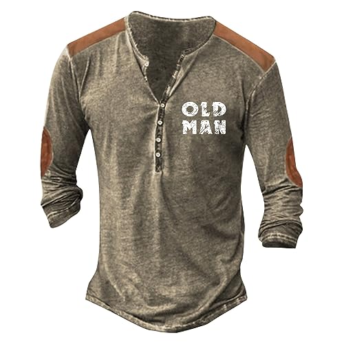 Warehouse Deals Angebote Weißes Hemd Herren Holzfällerhemd Herren Lustige T Shirts Long Shirts Herren Tshirt Herren Summer Oberteil Herren T Shirt Herren (Khaki, M)