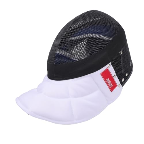 Fechten Epee MASK Helm CE 350N Masque Zaunschützer, Kohlenstoffstahl -Mesh STAB -Proof Atmungsabstimmung Gesichtsabdeckung Schutzgetriebe mit Stoffauskleidung (S)