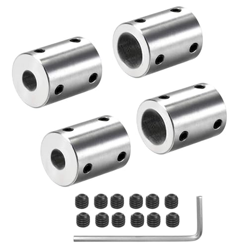 4 Stück 8mm bis 12mm starre Motorwelle Kupplung Kupplung Hülse Kupplung Adapter für 3D Drucker RC Motor Zubehör