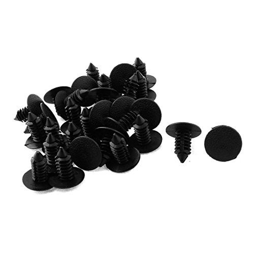 sourcing map Kunststoff Nieten Push In Typ Verschluss Clips 8mm Loch Dia 30Stück schwarz de