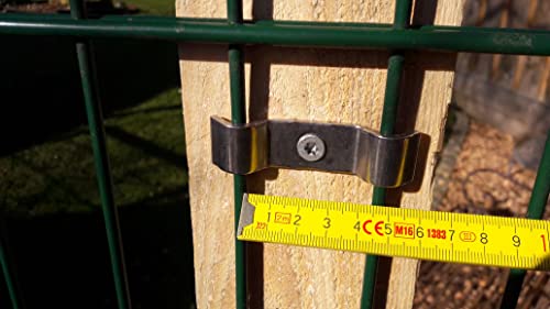Klemme Spannbügel Element Mattenbefestigung Doppelstabmattenzaun Halter Befestigung 20x Edelstahl A2