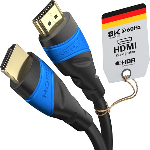 KabelDirekt – 4K & 8K HDMI-Kabel – 1 m – Erhältlich in 0,15-22,5 m – Für jeden HDMI-Anschluss (4K@120Hz & 8K@60Hz, HDMI 2.0, High Speed mit Ethernet, Blu-ray, PS5, Xbox Series, Switch – schwarz)