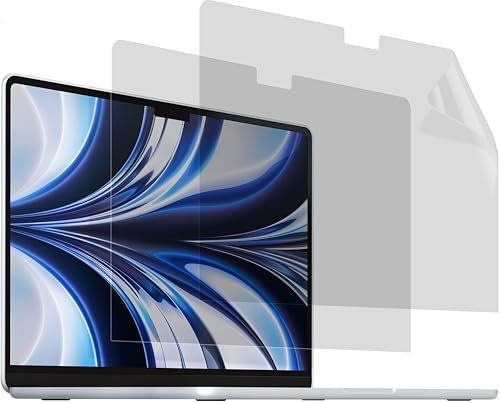 MyGadget 2x Folie [ Matt ] kompatibel mit MacBook Air 13,6 Zoll ab 2022 - A2681 | A3113 [ M3 & M2 ] Display Schutz - Bildschirm Schutzfolie - Entspiegelt