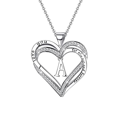 ROMIDA Personalisierte Halskette für Damen /26 Halskette mit englischen Buchstaben Halskette Geschenke für Frauen S925 Sterling Silber Halskette Schmuck Geburtstagsgeschenk für Frauen.