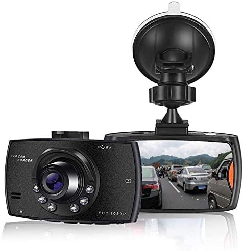 Full-HD Dashcam 1080P mit 6 Megapixel Kamera, 170° Weitwinkelobjektiv und Infrarot-Aufnahmen - Integrierte Bewegungserkennung, Parkmonitor, Loop-Aufnahmen und Nachtsicht (Schwarz)