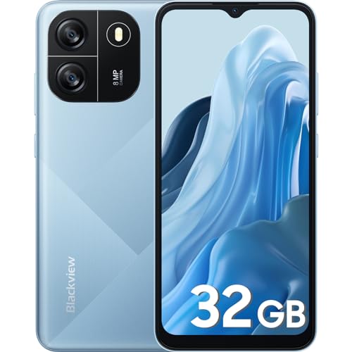 Blackview Wave 6C Handy Ohne Vertrag Günstig, 4GB+32GB/1TB erweiterbar Android 13 Octa Core 6,52" HD+ Smartphone, 8MP+5MP Panorama Kamera 5100mAh, 4G Dual SIM, Simlockfreie