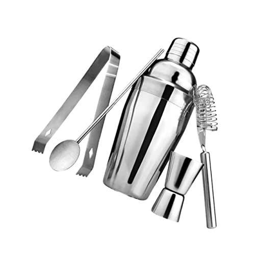 GREENADSCAPE 5er-Set Barzubehör-Sets – 550 Ml Edelstahl-Cocktail Mit Barkeeper-werkzeugen