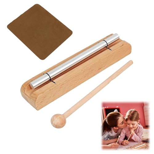 Chime Klangstab, Perkussions-Windspiel Solo Meditation, Perkussionsinstrument, Energy Chime, Energy Glockenspiel, Hölzernes Handglockenspiel mit Schlägel, Solo-Glocke für Meditation