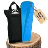 NATURIZ® Profi Spaltkeil für Holz 2,3kg inkl.Tasche & Schutzkappe - extra scharfer Drehspaltkeil für sicheres und leichtes Holz spalten, Blau