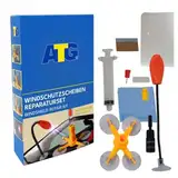 ATG® Steinschlag Reparaturset Windschutzscheibe mit UV-Lampe - Universelles Auto Glas Reparatur Set - Profi Windschutzscheibe Reparaturset - Schnell & einfach - Praktisches Steinschlag Reparatur Set