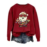 Christmas Sweater, Weihnachtspullover Peanuts Weihnachtsshirt Oversize Hoodie Weihnachts Damen Shirt Strick Ugly Sweater Ugly Christmas Kuscheljacke Damen Lustig Personalisiert Damen Weihnachten