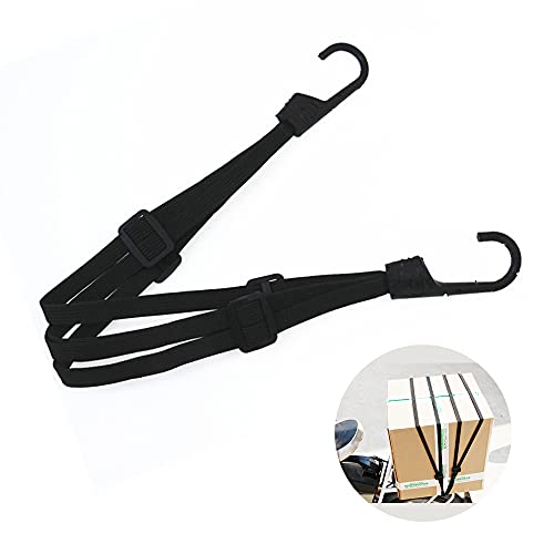 Gepäckträger Spanngurt,2 Stück Fahrrad Spanngurt Motorrad gepäck Spanngurte mit Haken,Motorradhelm Elastisches Seil Verstellbar Spanngummi Koffergurt Gepäckspanner Fahrradgurt