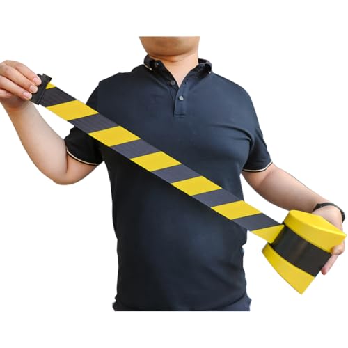 YUFANKAI Eisenabsorbierendes Absperrseile, Wall Mounted queuing Barrier, Retractable Barrier, ABS Plastic Housing, Safety Cordon Crowd Control 5 / 10M, Warning Tape Personnel Guidance System