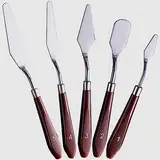 Spachtel acrylmalerei,5 Stück Malmesser für acrylfarben Malmesser Palettenmesser Spachtel set Spachtel werkzeug Spatel.