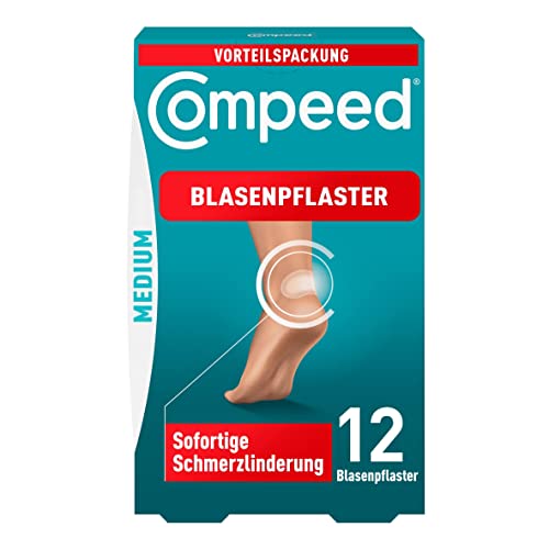 Compeed Blasenpflaster Medium Vorteilspack - Hydrokolloid-Pflaster gegen Blasen an den Fersen, 1x 12 Stück