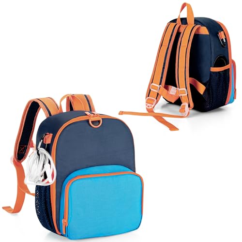 CURMIO Futterschlauch-Rucksack für Futterröhrchen, G-Tube, J-Tube, GJ-Tube, Rucksack für Enteralfütterung, Enterale Ernährungspumpentasche, Blau (Nur Tasche)