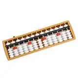 Abacus Chinese Vintage 13 Ziffern Abacus Mathematical Soroban Kindermathematik-Berechnungswerkzeug für Kinder Berechnen und Rechnen Mathematikunterricht