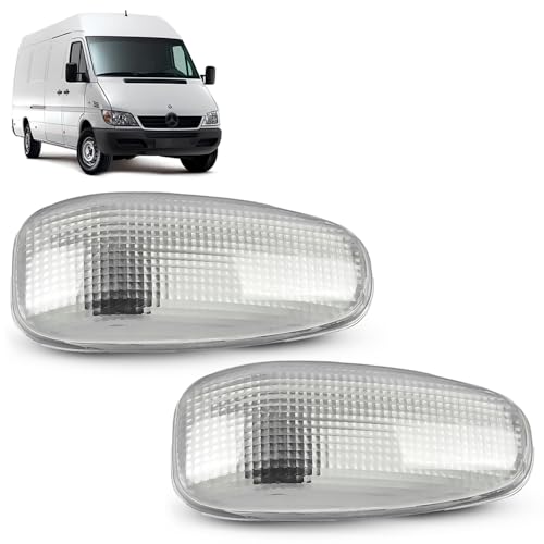 ROBUST 2x Sei̇tenbli̇nker Li̇nks Rechts Wei̇ss für Mercedes-Benz CLK E-Klasse SLK Sprinter Vaneo V-Klasse Vito 210 820 0921 2108200921