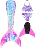 shepretty 2025 Fisch Tail Mädchen Monoflosse mit Bikini Sommer Cosplay Fisch zum,FenM39-130
