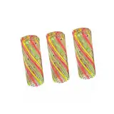 3 x Rasta-Design-Filterspitzen, gedreht, aus Glas, 11 mm x 30 mm, 9 Löcher, leicht zu reinigen, wiederverwendbar, Rot – Grün – Gelb – (1 Stück)