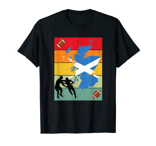 Rugby-Anhänger-Flaggen-Spieler-Rugby-Sport-Schottland-Flagge T-Shirt