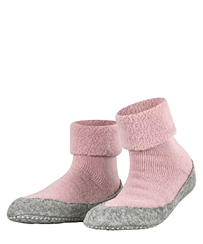 FALKE Damen Hausschuh-Socken Cosyshoe W HP Wolle rutschhemmende Noppen 1 Paar, Rot (Almond Blossom 8449), 39-40