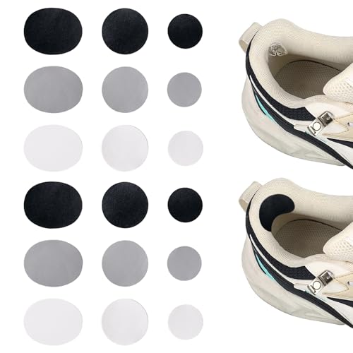 MEGAVOW 18 Stück Schuh Fersen Reparatur, Selbstklebender Schuhe Fersen Reparatur Patch, Fersenkissen Anti Rutsch Anti-Verschleiß Fersenpolster für High Heels Sportschuhe Lederschuhe