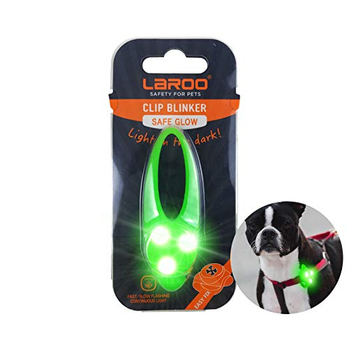 LaRoo Sicherheits LED Blinklicht für Hunde, Katzen, LED Licht Leuchtanhänger Schlüsselanhänger 3 Blinkmodis Sicherheitslicht für Spaziergänge mit dem Hund Outdoor Sport