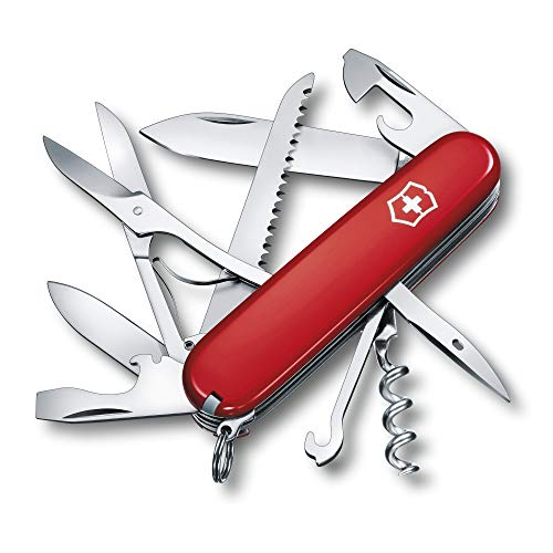 Victorinox Schweizer Taschenmesser Huntsman, Swiss Army Knife, Multitool, 15 Funktionen, Klinge, Korkenzieher, Dosenöffner