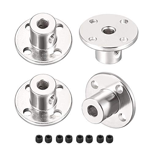 sourcing map 4 Stück Flanschkupplung Motorführung Wellenkupplung Motorstecker 4mm Innendurchm. H12*D10 Starre für DIY Teile