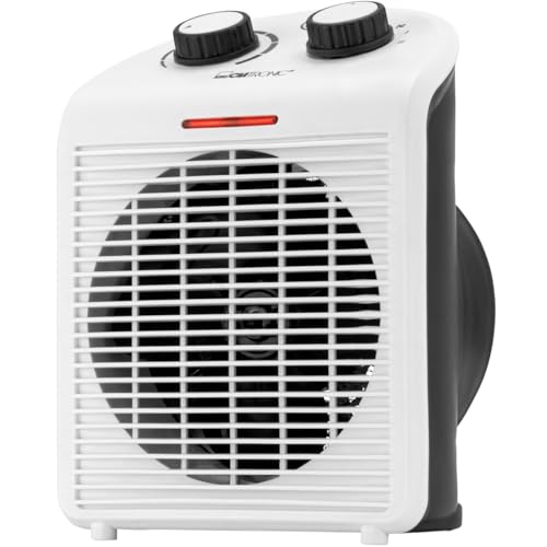 Clatronic® mobiler & kompakter Heizlüfter | Heizlüfter 2000W & 1000W | Heizkörper mit Ventilatorfunktion | Heizlüfter klein mit Kontrollleuchte & Überhitzungsschutz | HL 3761
