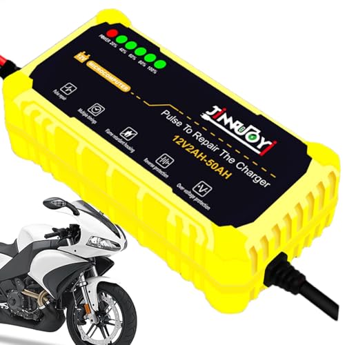 Ruwshuuk Batterieladegerät 12V, Motorrad-Erhaltungsladegerät - Effektive 12-Volt-Batterieladegeräte für Motorradbatterien | Sicheres 12-V-Erhaltungsladegerät für die Batterieerhaltung von Dreirädern