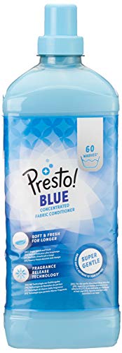 Amazon-Marke: Presto! Flüssigkeit Weichspüler, Frischeduft, blau, 1.5 l (6er-Pack)