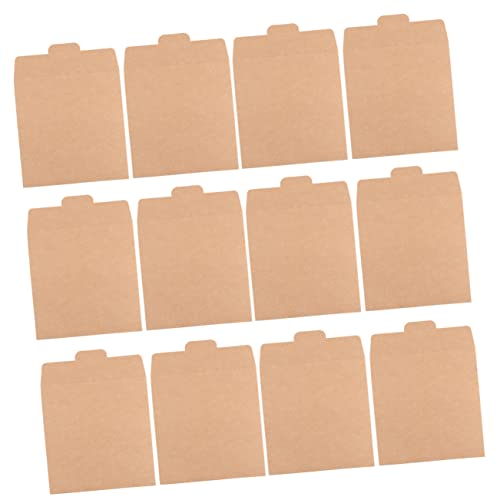OUNONA 30 Stück Kraftpapier Cd Dvd Hüllen Pack Umweltfreundliche Verpackungstaschen aus Recycelbarem Papier für Dateien zu Verwenden für Präsentationen und
