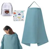 SMTelegance Stilltuch Stilltuch für Unterwegs Weicher und Atmungsaktiver Nursing Cover Breastfeeding Cover Private Stillbezug Still-Abdeckung, geschenke für Mutter für Unterwegs Sichtschutz(Blau).