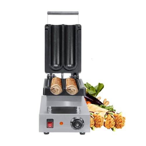 Elektrischer Döner Wrap Grill, Antihaftbeschichtete Platten, Edelstahlgehäuse, Thermostatsteuerung, Schawarma Kebab Döner Wrap Maschine Burrito Maker