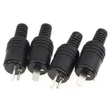 kenable 2 Polig DIN Stecker Lautsprecher und HiFi Anschluss Twist on Klemmen Strain [4 Stück] [4 Pack]