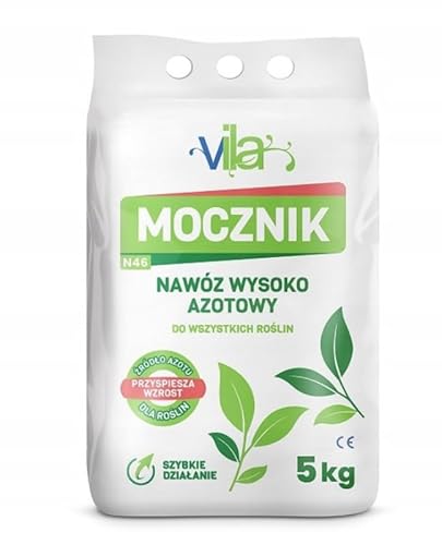 VILA Harnstoffdünger N46% - Universaldünger für Obstbäume, Rasen und Nutzpflanzen, spritzfähig als Blattdüngung, 5kg, ideal für Frühjahr Rasendüngung und Apfelschorf Bekämpfung